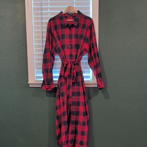BloomChic Red and Black Plaid Dress